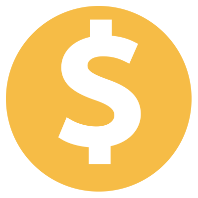 Yellow Circle with Dollar Sign Icon